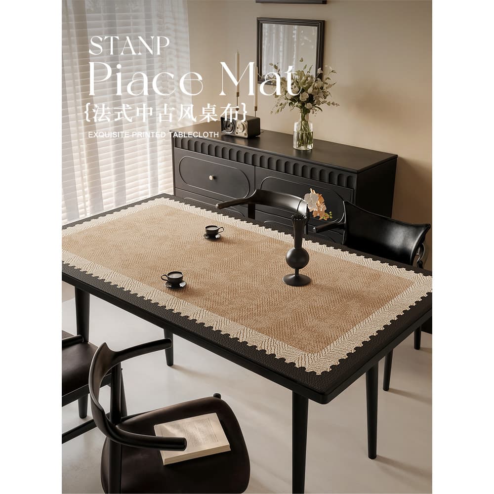 Tapete de mesa estilo Medieval Toalha de mesa descartável à prova d'água à prova de óleo Anti-escaldante Antiderrapante