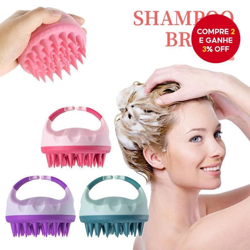 Escova de Massagem de Silicone para Cabelo e Couro Cabeludo - Adequada para Bebês e Adultos, Limpeza e Lavagem, Ferramen