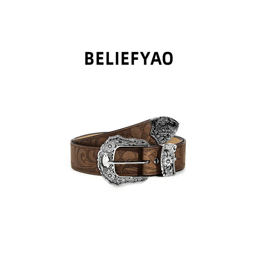 cinto de miçanga country masculino cinto masculino couro legítimo cinto country masculino BELIEFYAO Original Americano R