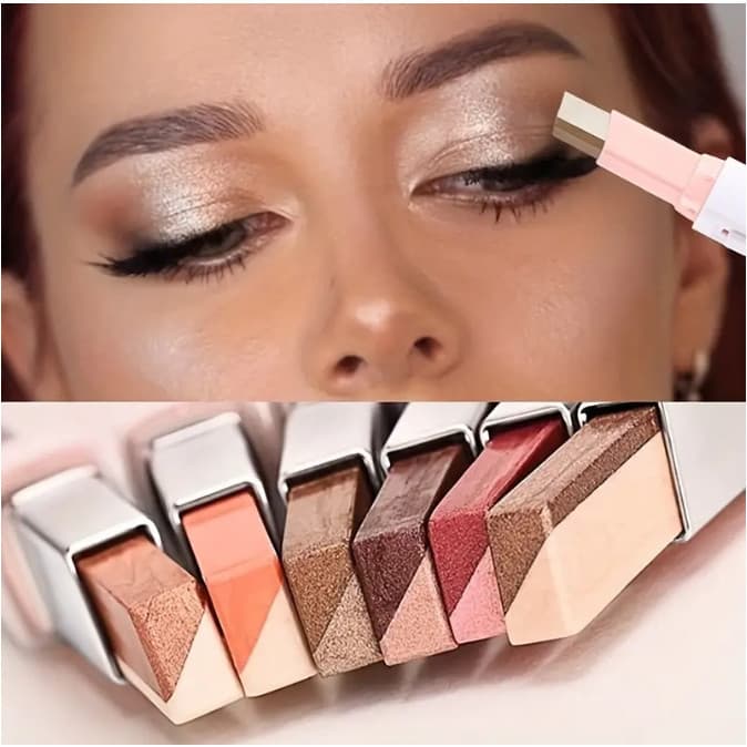 Sombra de Olhos Perolada à Prova d'Água em Duas Cores Gradiente IUNO