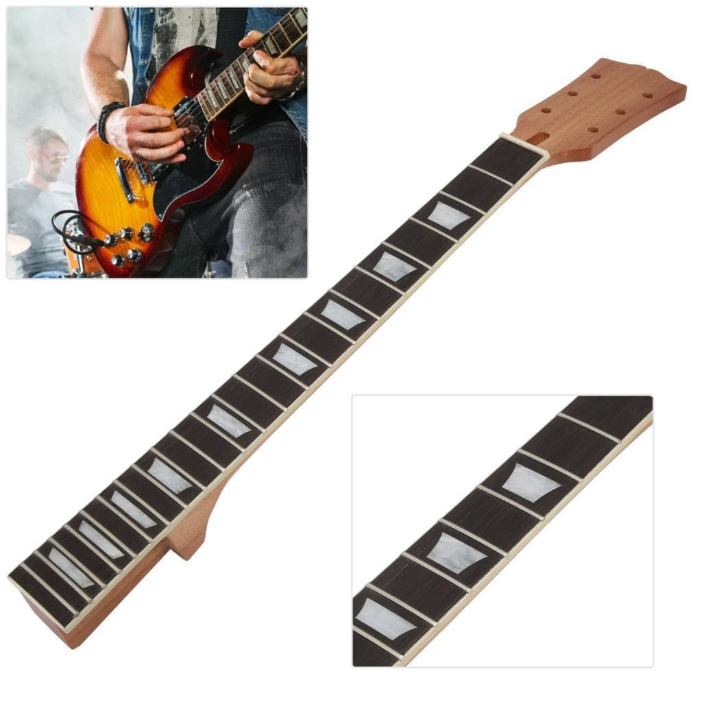 Stellaa Fretboard de pescoço de guitarra elétrica 22 trastes de madeira com embutimento compatível