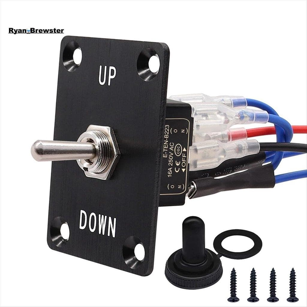 [Preferência R] Momentário 6 Pinos 3 Posições (ON)-Off-Interruptor Reverso De Polaridade Para Cima/Baixo Plástico Preto