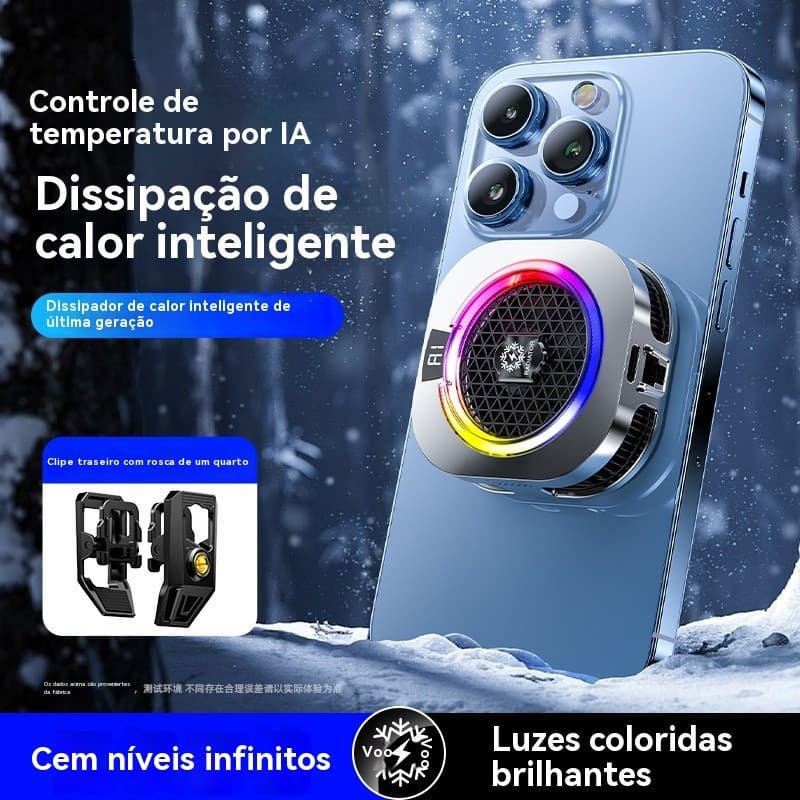 Novo TH16 pro AI Phone Cooler Ultra Frosting Cooling RGB Para Jogos E Transmissão Ao Vivo