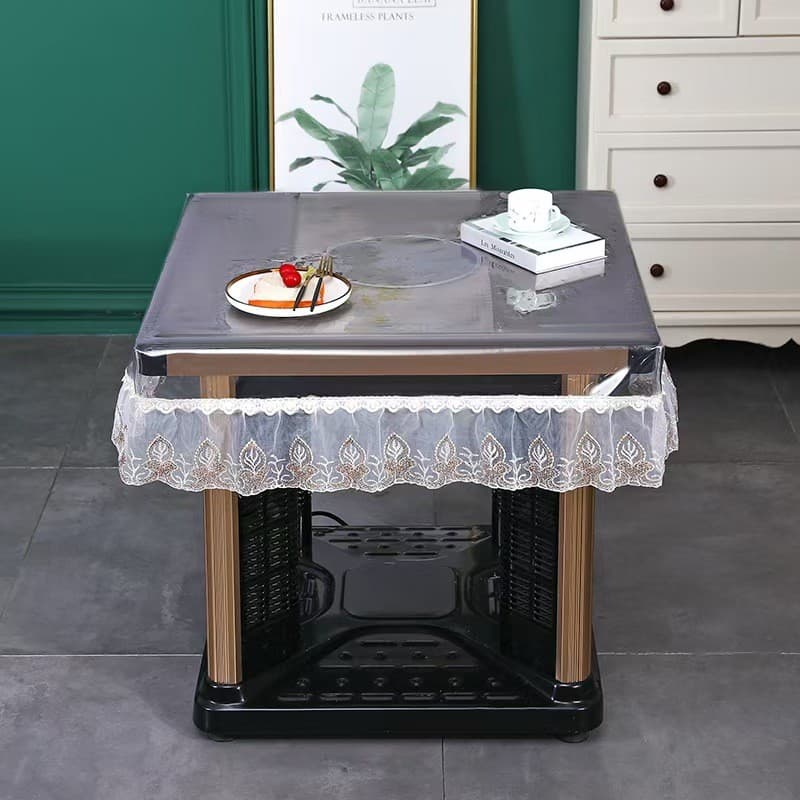 Capa de mesa de fogo de PVC à prova d'água à prova de óleo descartável almofada de borracha transparente inodora toalha