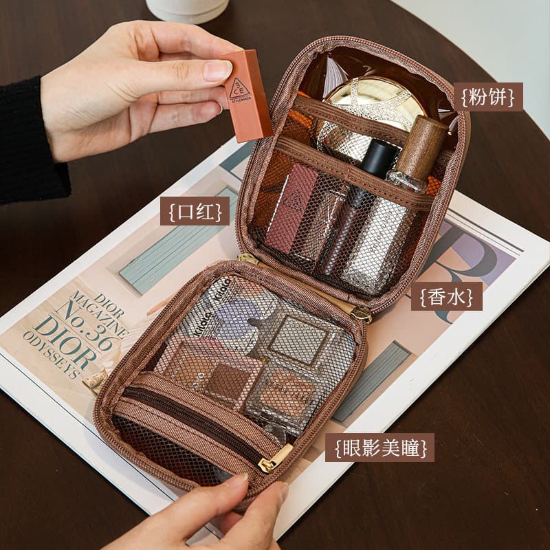 Maquiagem portátil pequeno saco cosmético feminino portátil novo estilo Mini batom saco de armazenamento de cosméticos p