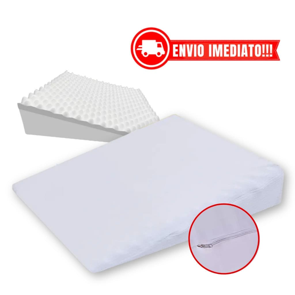 Travesseiro Anti-refluxo Adulto Rampa Berço Cama Grávida Capa Com Ziper