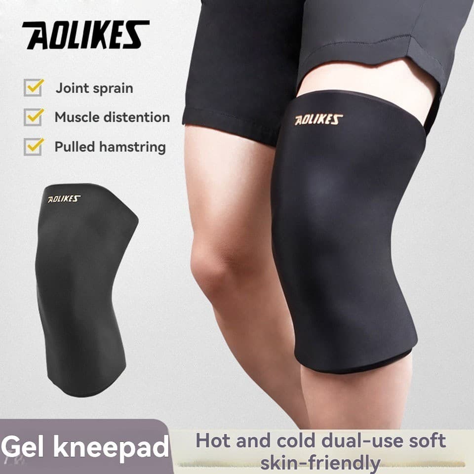 AOLIKES 1 Pcs Gel Terapia Quente E Fria Joelheira Para Levantamento De Peso Compressão Suporte