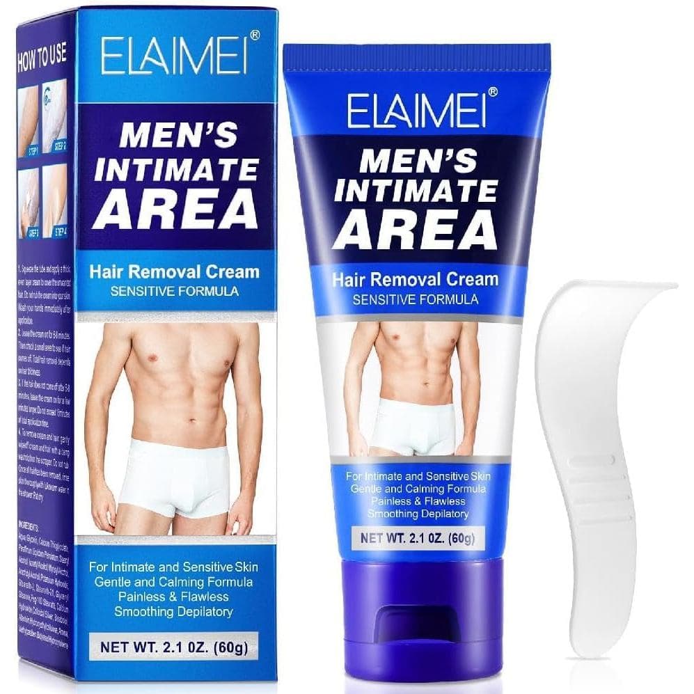 Creme Depilatório Indolor Maani para Homens, para Áreas Sensíveis, Remove Eficazmente Pelos Grossos das Axilas, Pernas,