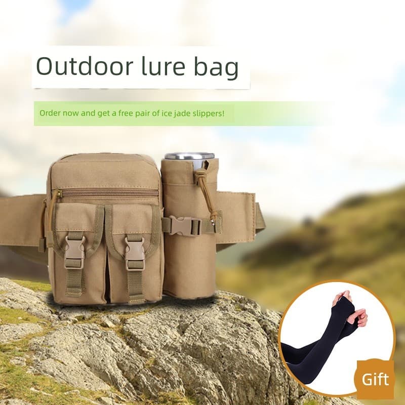 Bolsa de cintura multifuncional ao ar livre, ferramenta de viagem portátil, garrafa de água, bolsa de ombro, ciclismo, m