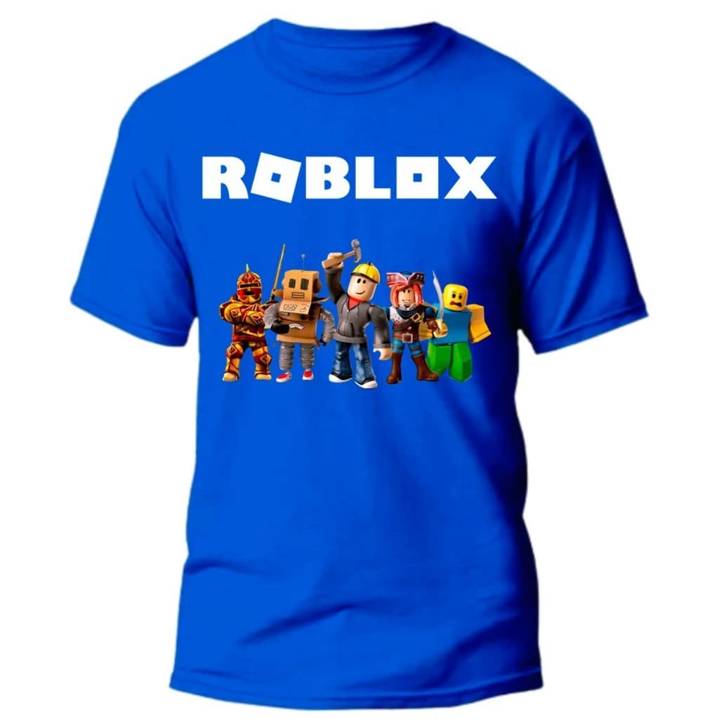 Camiseta camisa blusa Infantil Juvenil jogo blocos roblox  Personagens 100% Algodão