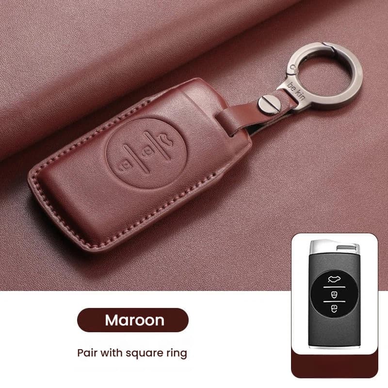 Capa de Chave de Carro em Couro Genuíno Chery Exeed TX ET-i TXL VX Tiggo 3X Plus 7 Pro5X Fob E9AM TZ5Z