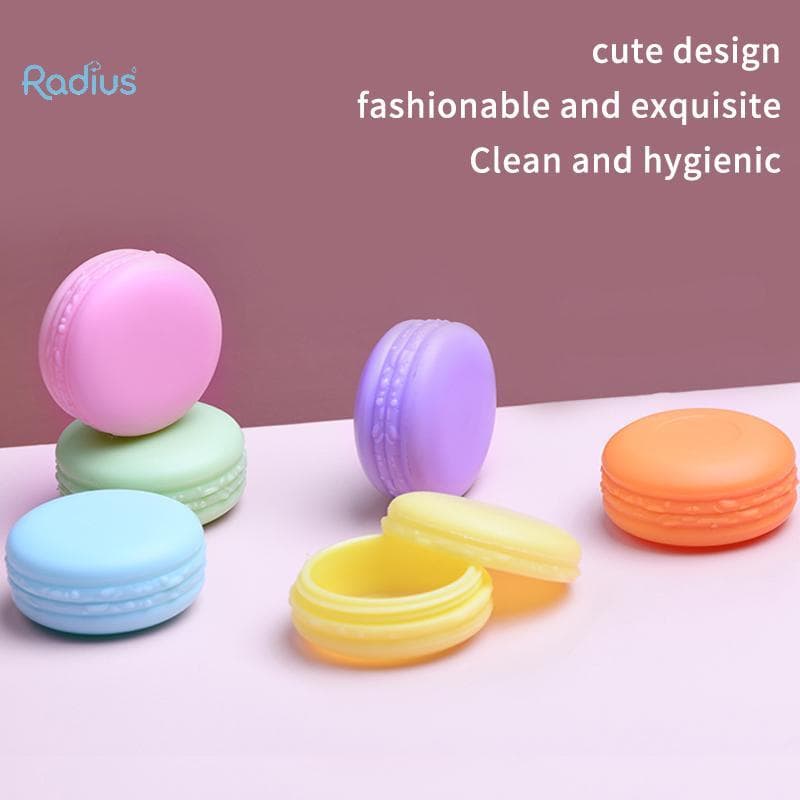 Radius 5 Unidades 10g Frasco De Creme Macaron PP Plástico Loção Caixa Garrafa Base Cosmética Pílula De Armazenamento Via