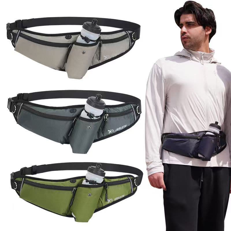 Bolsa de cintura esportiva para corrida, bolsa impermeável de grande capacidade para celular, bolsa multifuncional ajust