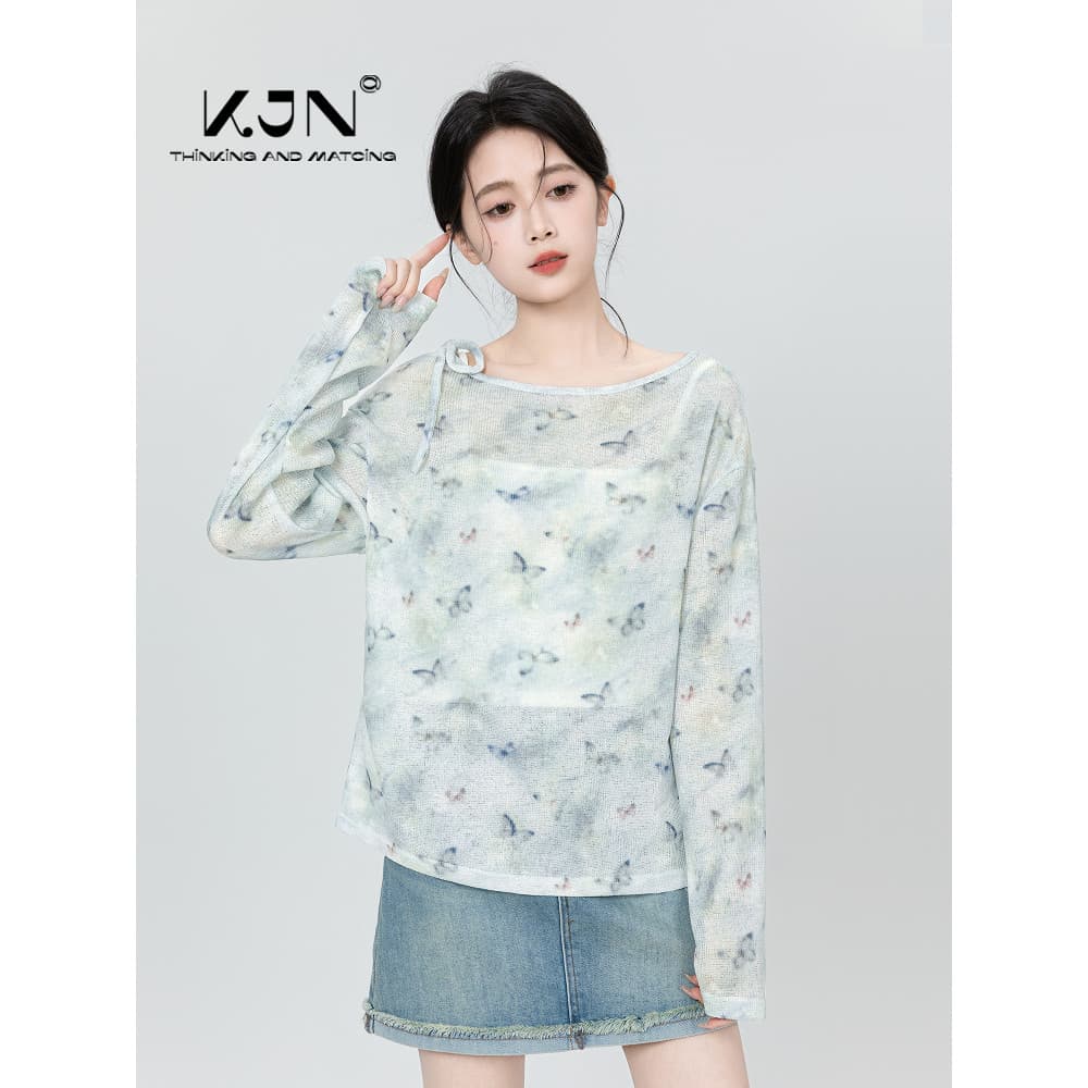 Blusa protetor solar de manga comprida camiseta feminina verão 2026 primavera novo estilo estilingue exterior camisa de