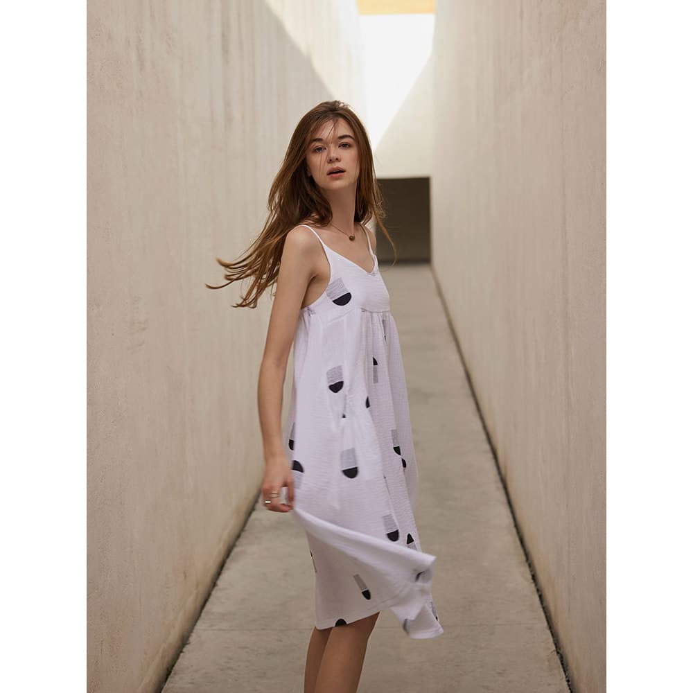 Hobby Designer série estilingue camisola feminina tecido puro algodão estilo fino Casual estilo de comprimento médio pod