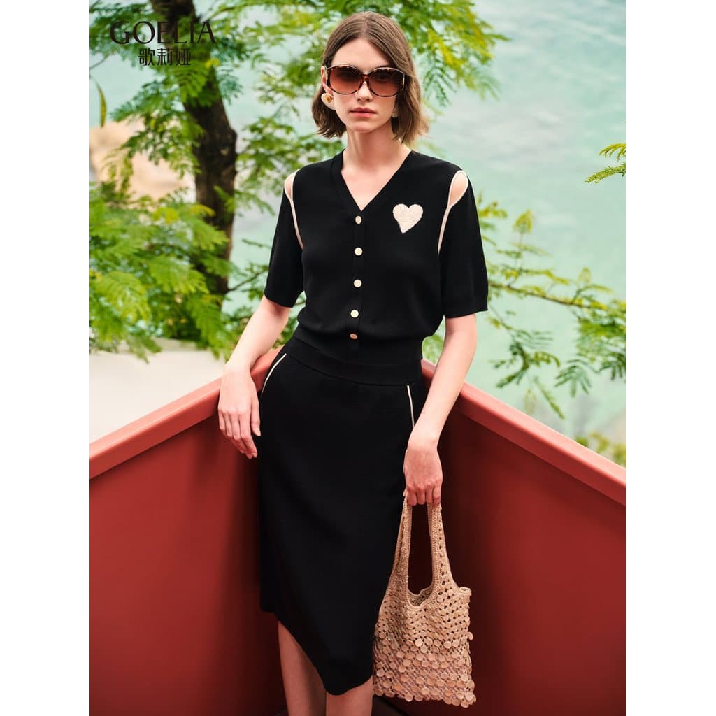 Golia terno feminino verão nobre sentimento elegante um conjunto ootd Wear luz maduro alto conhecimento Commuter vestido