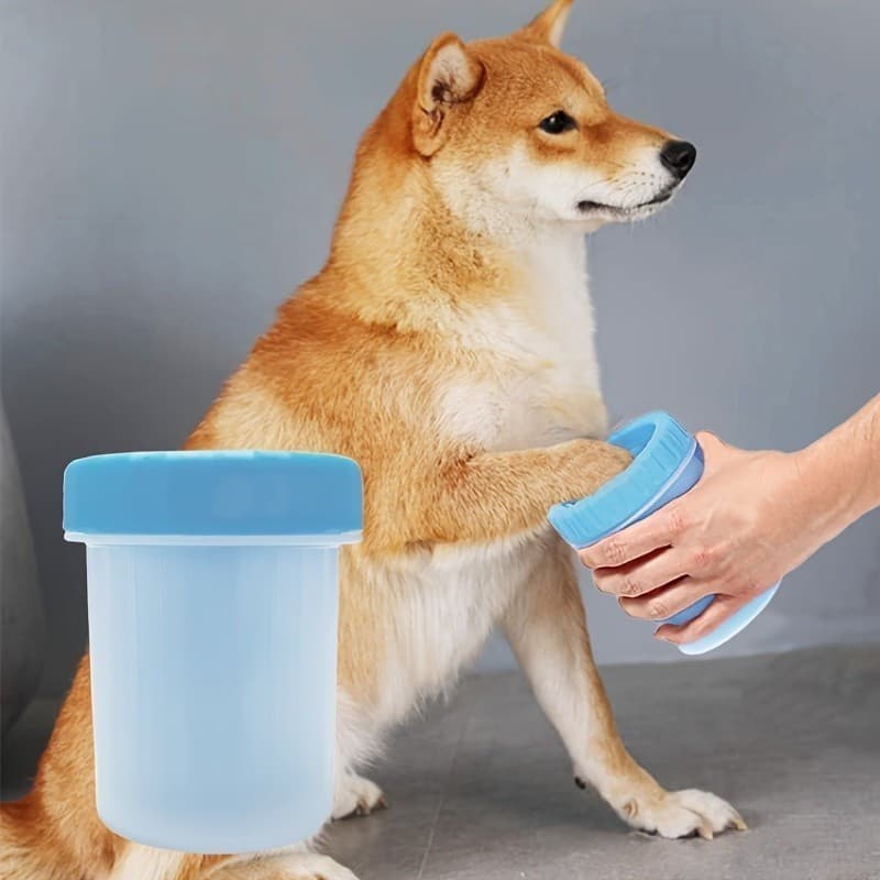 Copo de Silicone Macio para Limpeza de Patas de Animais de Estimação - Ferramenta de Lavagem de Patas de Cães e Gatos Fá