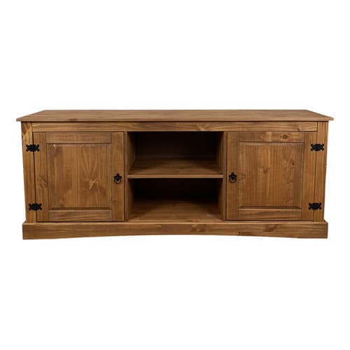 Rack Para Tv De Madeira Maciça Pinus Rustico Maderce