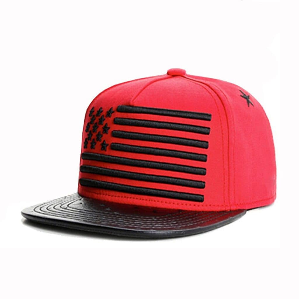 boné boné masculino EUA bandeira americana comércio exterior aba de couro chapéu de aba plana masculino feminino adult