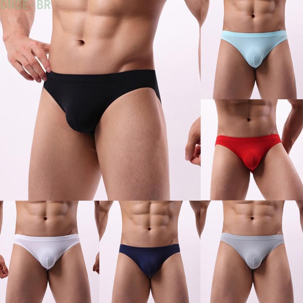 Men's Brief High Stretch Low Rise Mens Pouch Panties Regular Solid Color