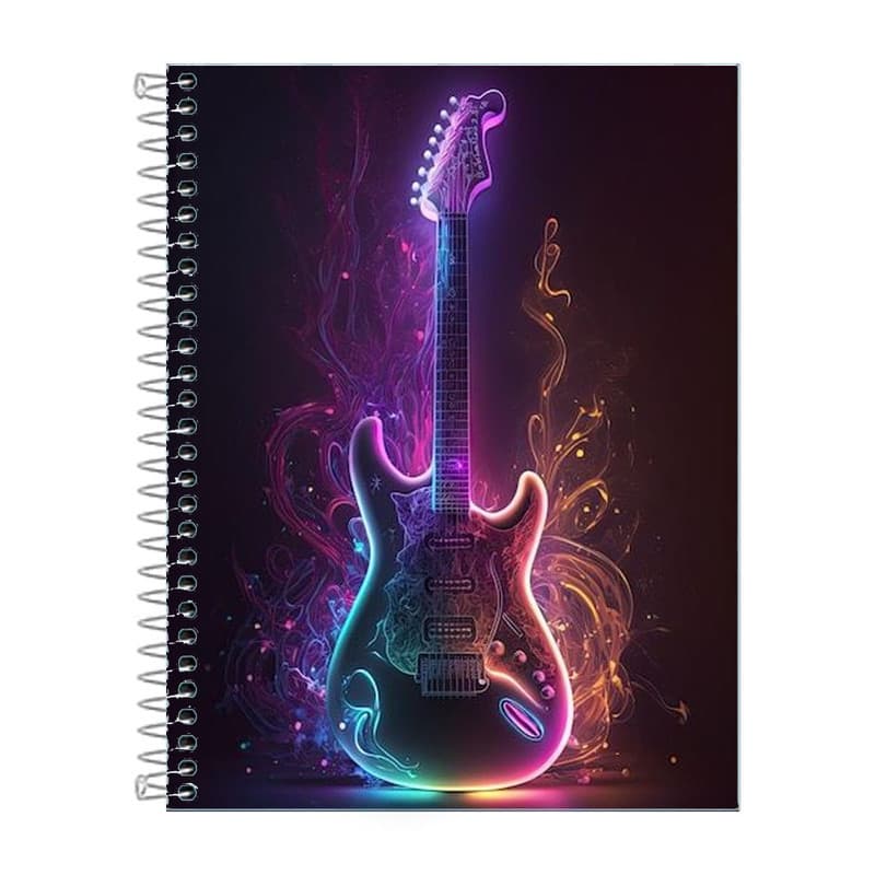 Caderno Guitarra 1 ou 10 matérias