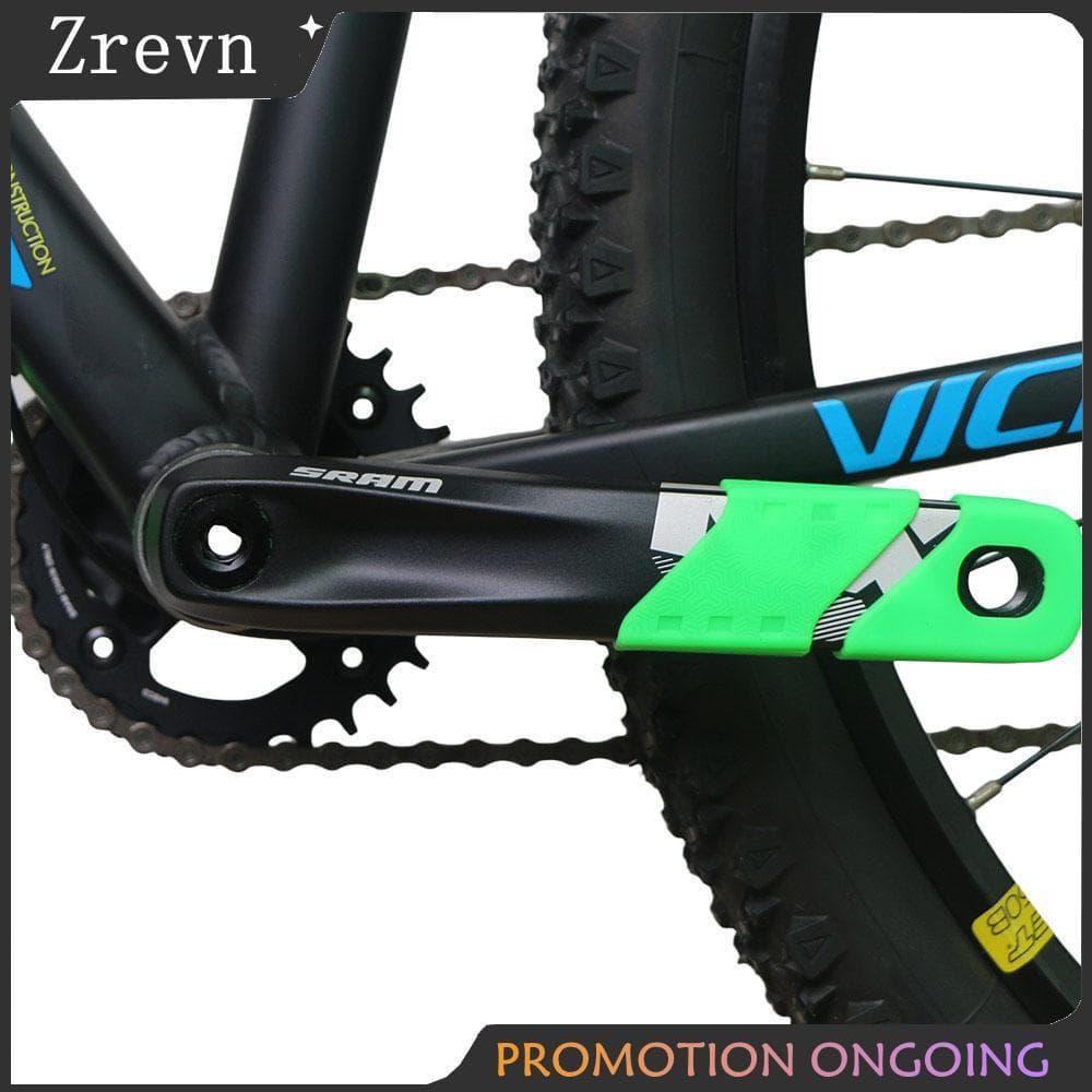 Zrevn-br Protetor de manivela de bicicleta tampas de proteção manga de silicone protetores de manivela anti-risco para