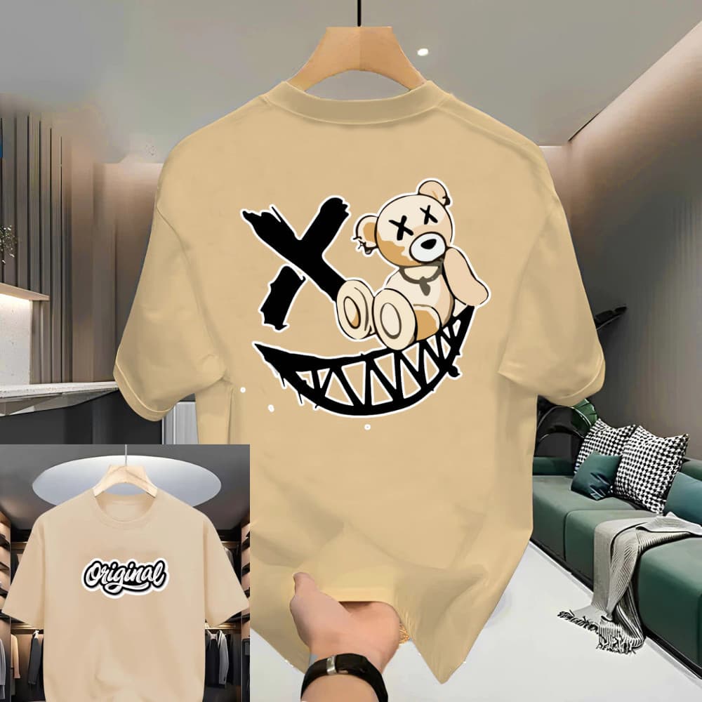 Camisa masculina 100% Algodão Estampada Urso Bear ORIGINAL Camisa Unissex Premium