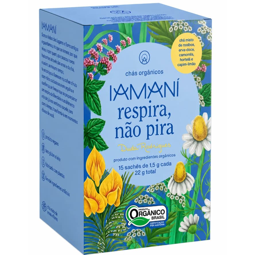 Cha Organico Respira, Não Pira - Chá Orgânico Relaxante - Iamani