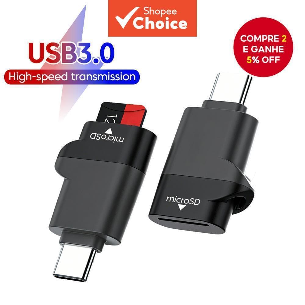Twitch Mini Type-C 3.0 TF Leitor De Cartão Adaptador Micro SD De Alta Velocidade Para Smartphone PC Laptop