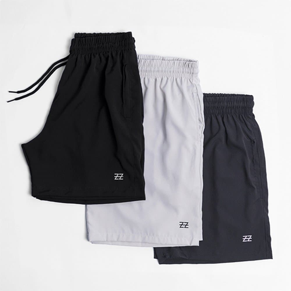 Kit 3 Bermudas Masculinas Academia Treino Praia Corrida Shorts Elástico Luzzoo
