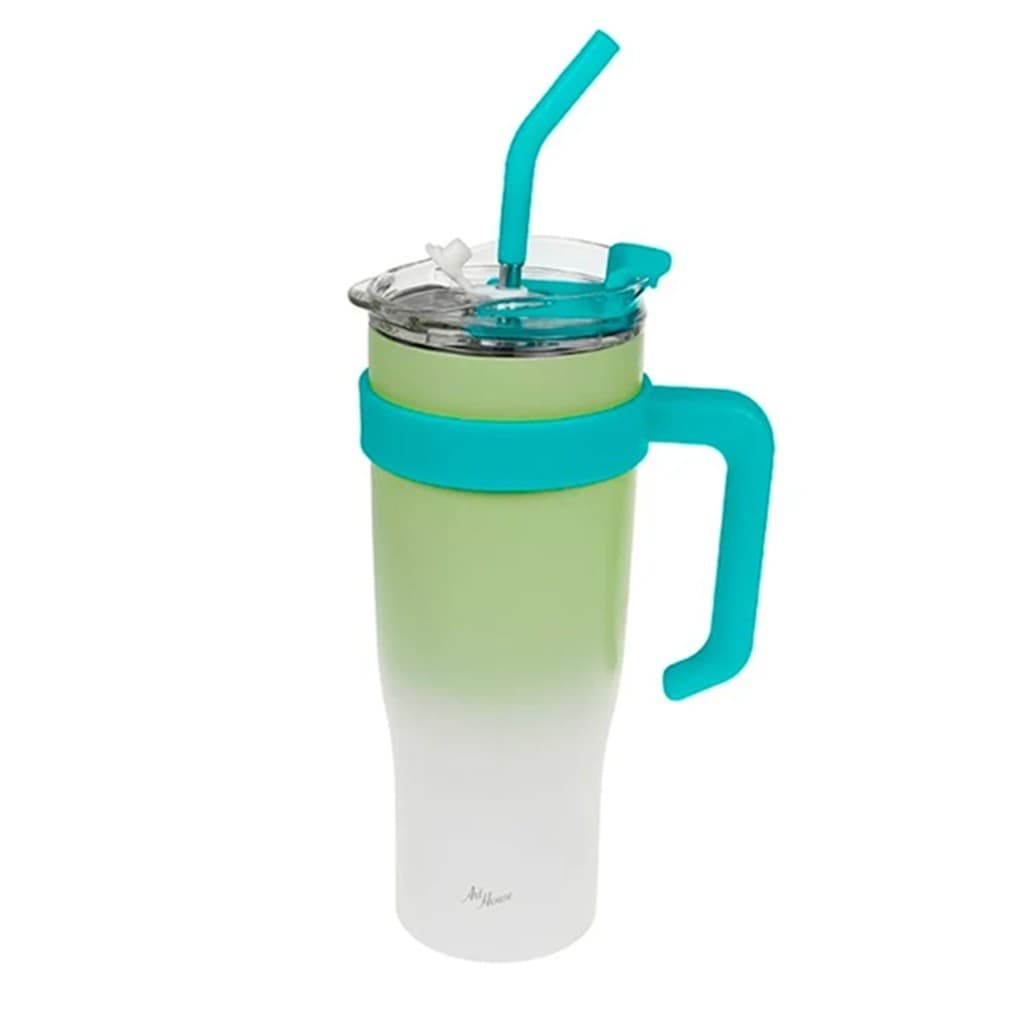 Copo térmico com canudo e alça removível 1200ml