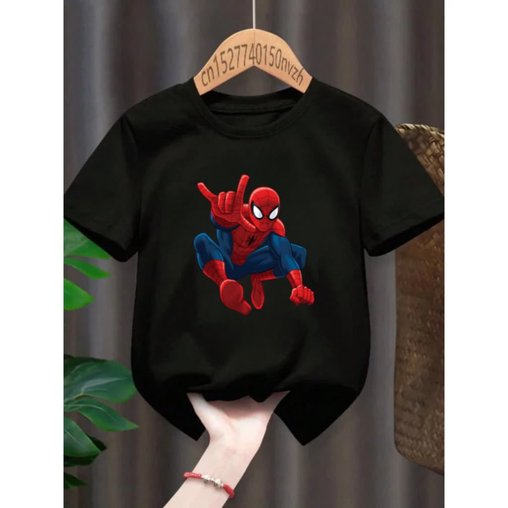 Camiseta Infantil Juvenil 100% Algodão Personalizada Homem Aranha marvel super herois