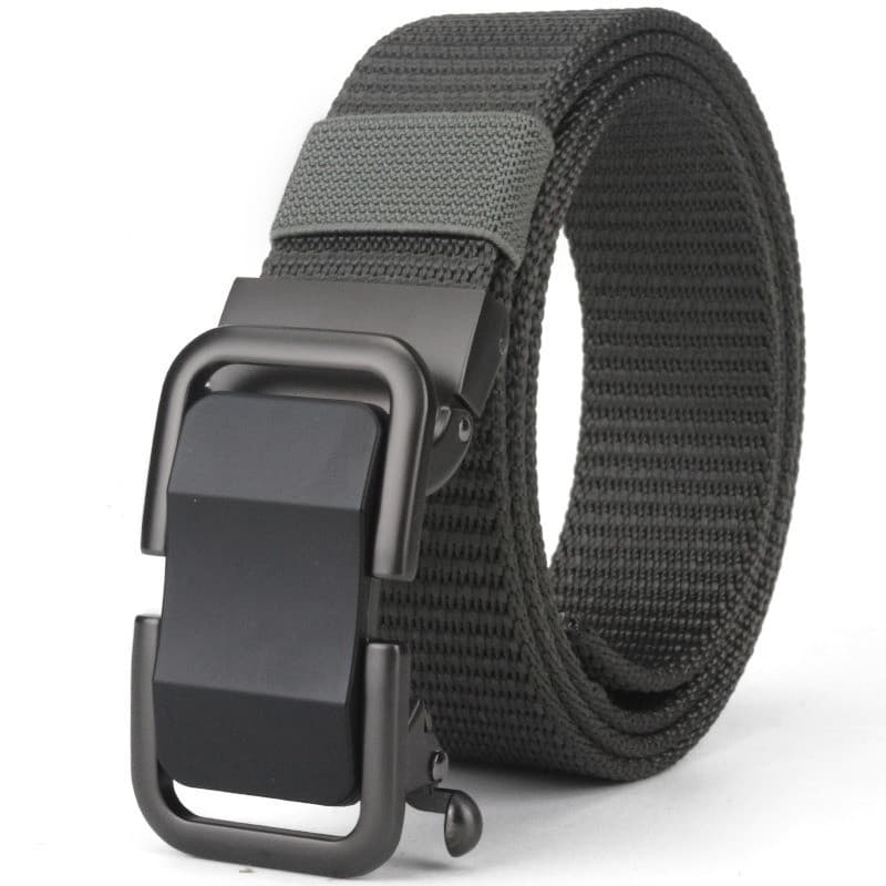 [Confortável e Resistente] New Men Nylon Canvas Belt Automatic Buckle Casual Outdoor Waist Belt For Men/Cinto Automático