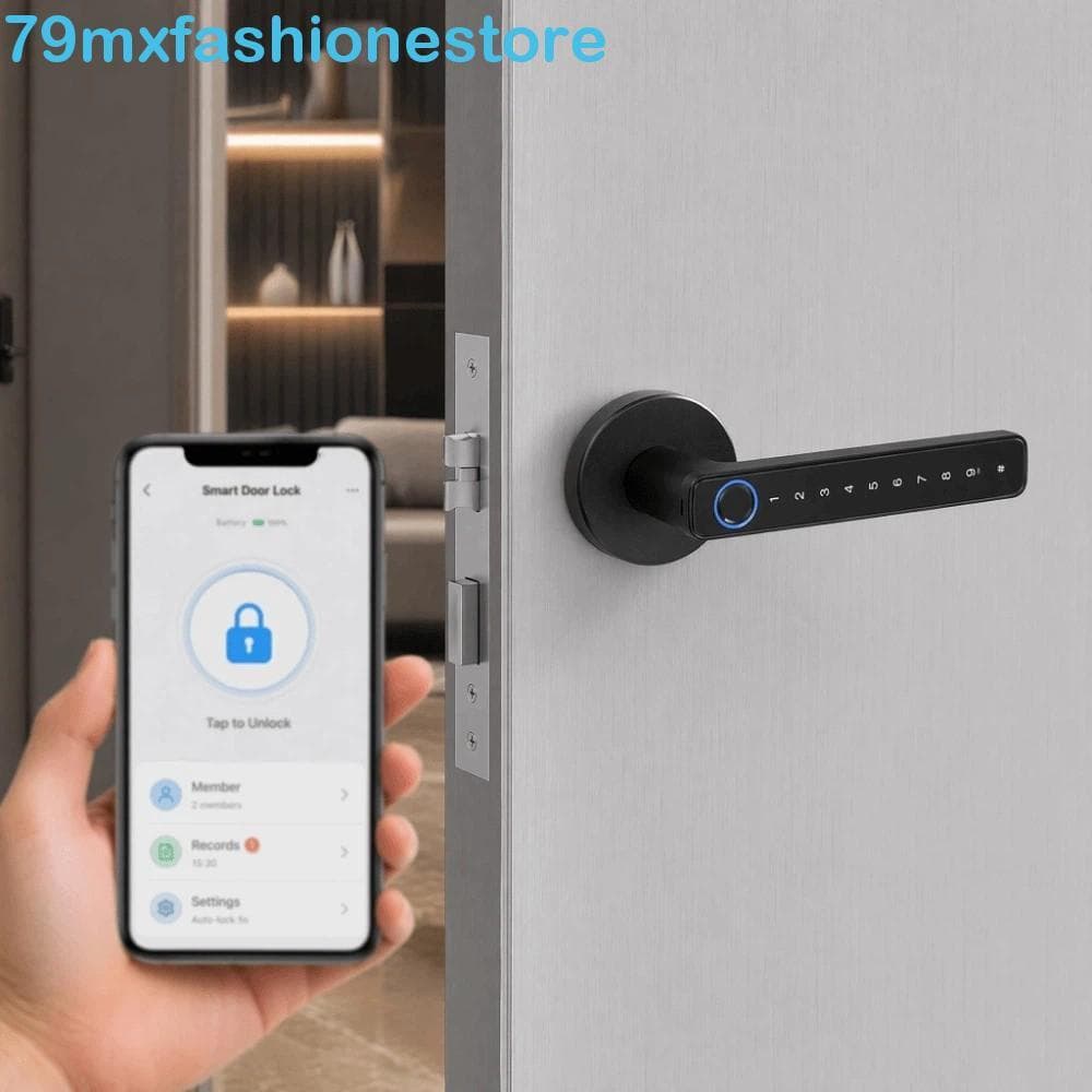 Fechadura Inteligente Com Impressão Digital MXFASHIONESB , Maçanetas Digitais Eletrônicas Inteligentes Bluetooth , Gatew