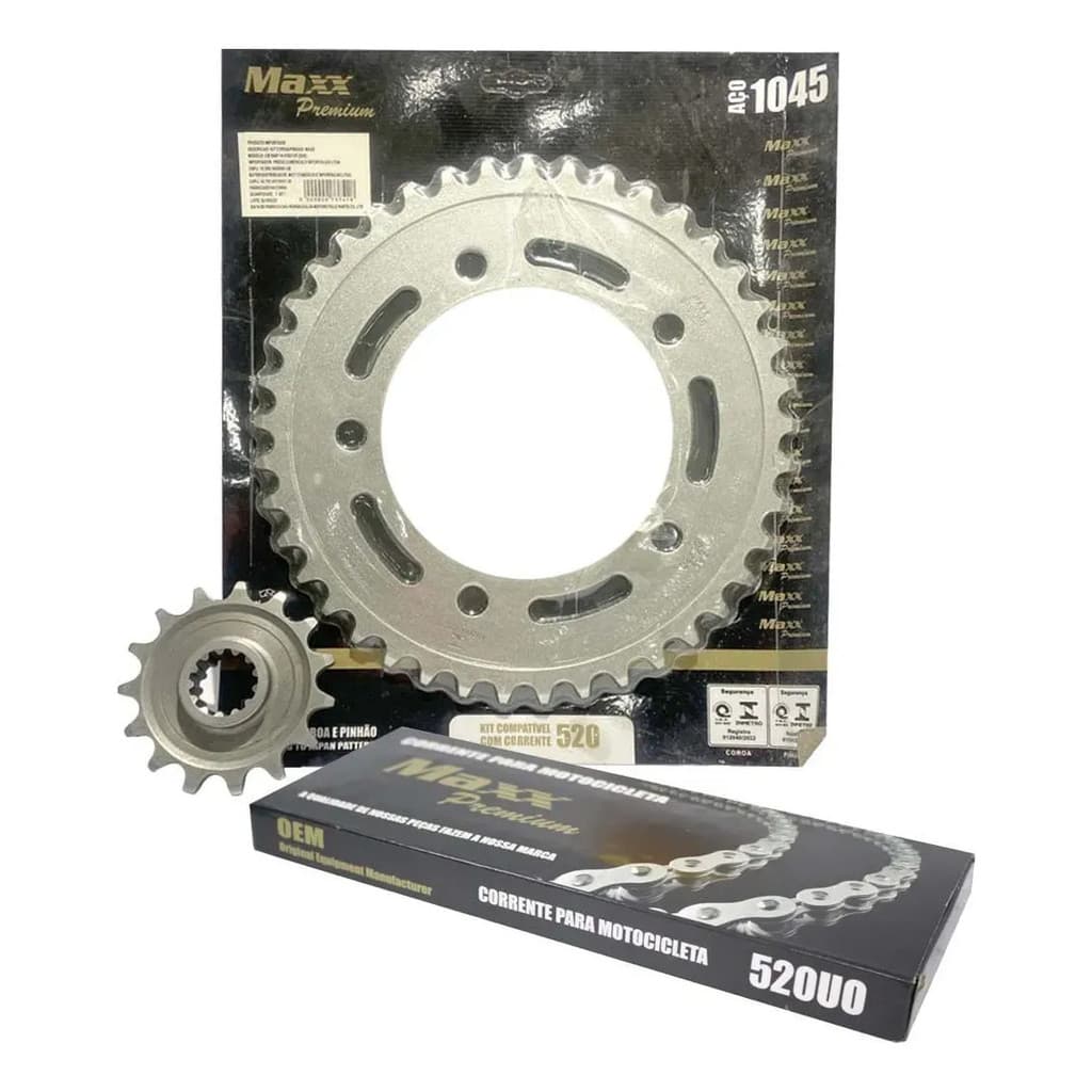 Kit Relação C/ Retentor Cb 500f Cb 500x  2012/ 2018 Aço 1045