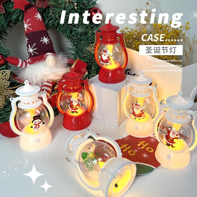 Lâmpada De Óleo Decorativa De Natal Portátil LED Para Decorações Presentes Crianças