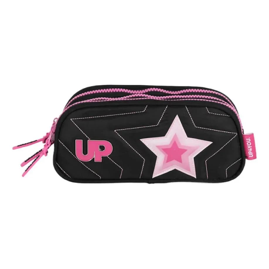 Estojo Escolar Luxcel Triplo Up4you - Et4962 Cor Preto