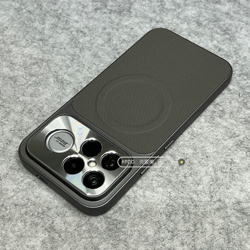 Adequado para capa de telefone Redmi K90 Pro Max, moldura de espelho metálico K90 Max, padrão de couro com diamantes K90