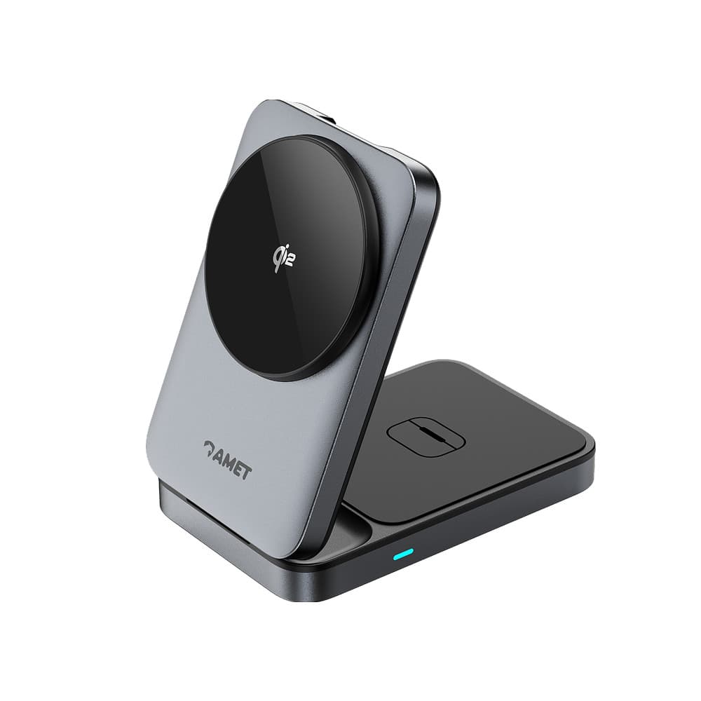 Carregador Sem Fio 3 em 1 Amet Trio Charger MagSafe Carregamento Rápido Base Wireless
