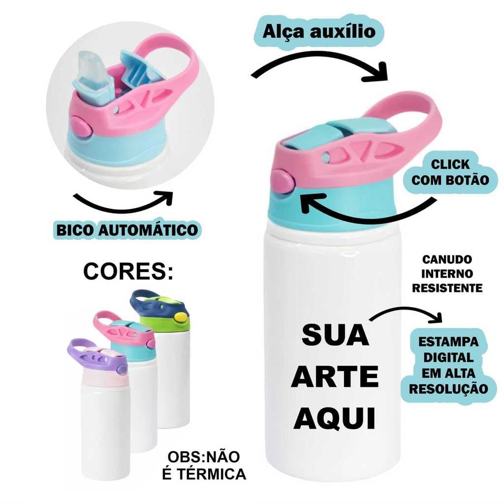 Garrafa Squeeze de Alumínio  Personalizado com a SUA ARTE