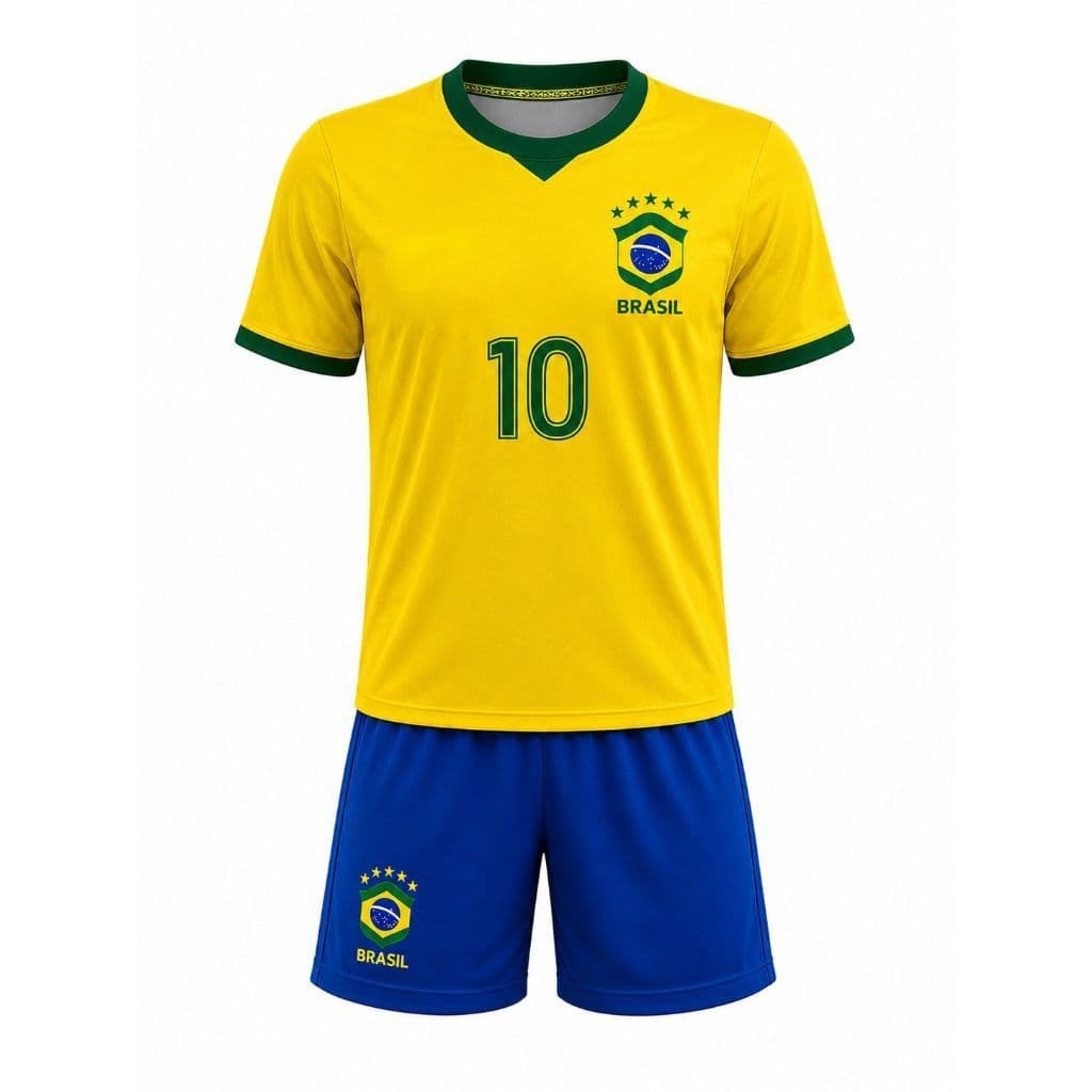 Novo Uniforme Infantil Seleção Brasileira 2026/27 Edição Copa do Mundo