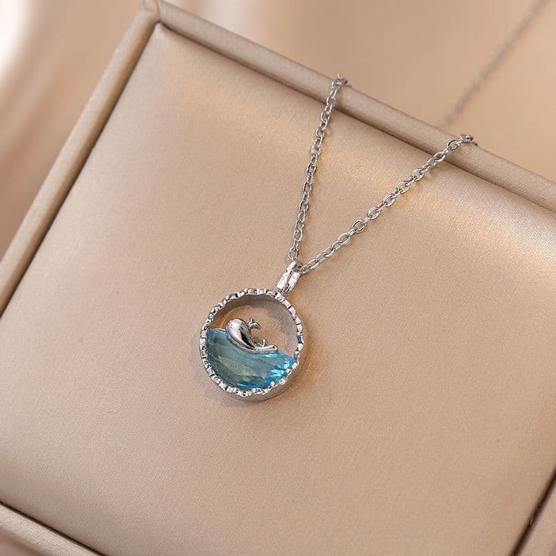 Sinfonia baleia clavícula corrente feminina verão luz luxo High-End simples colar