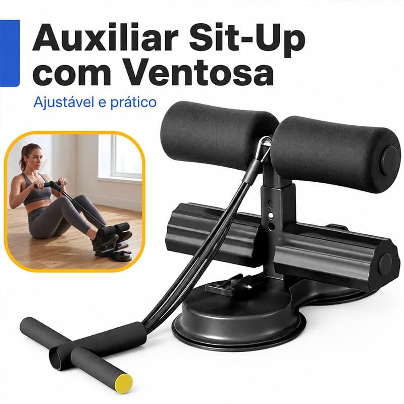 Aparelho Abdominal Ventosa Ajustável Suporte De Pé Treino Fitness Proteção Barriga Doméstico