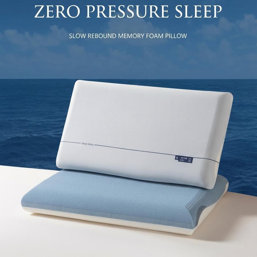 Travesseiro De Espuma Viscoelástica Para Sono Profundo , Suporte Lateral Pescoço Com Pressão Zero