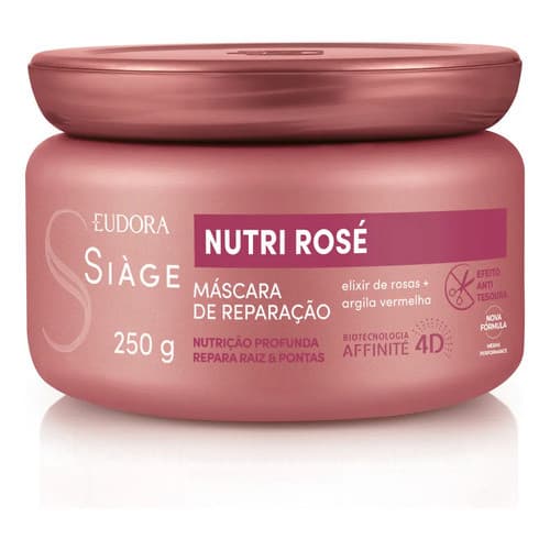 Máscara Siáge Nutri Rose Hidratação 250g Cabelos Dan.
