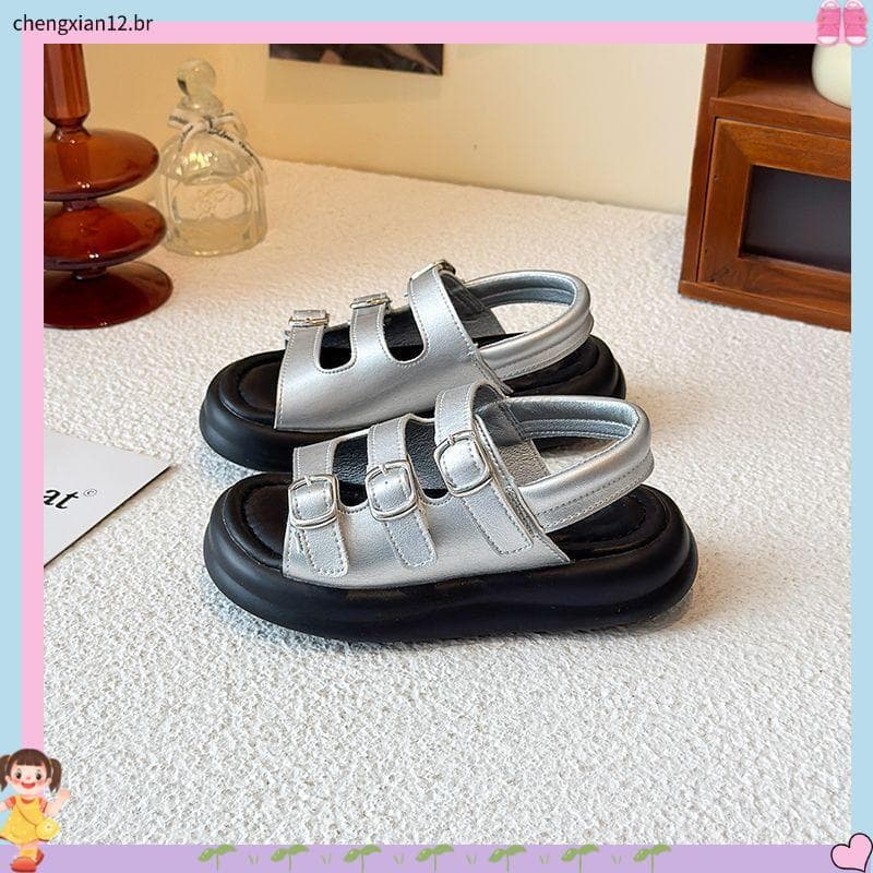 Meninas sandálias 2026 verão novo estilo Casual antiderrapante sapatos infantis sapatos de praia meninos médio grande cr