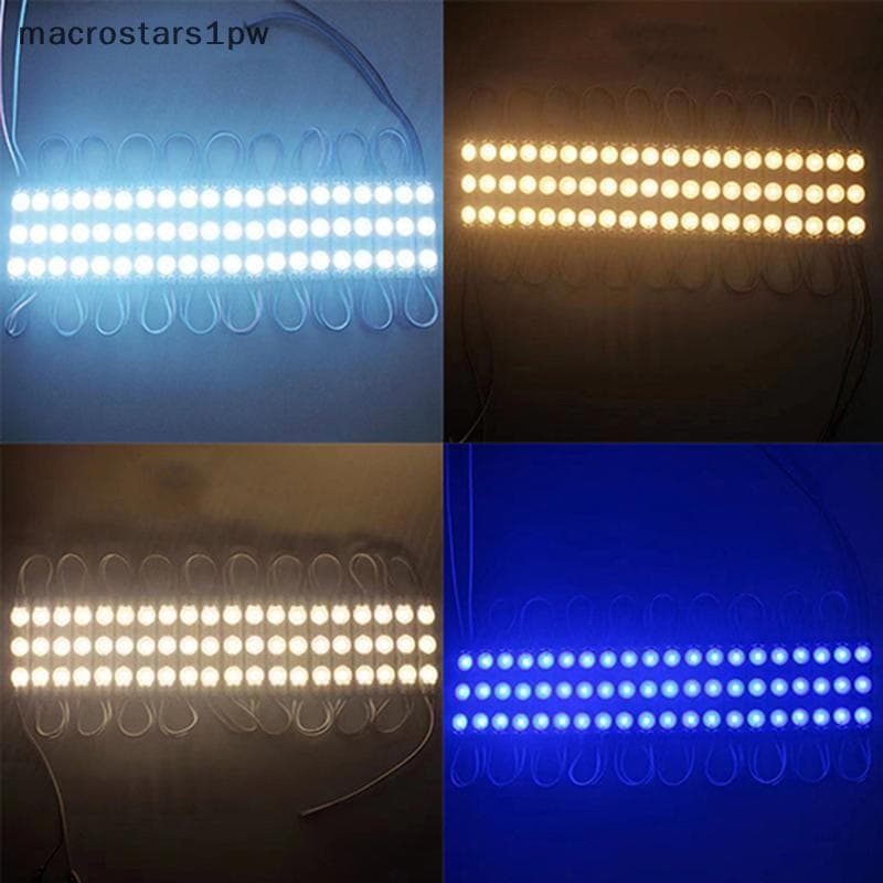 20pcs DC12V SMD 3 LED Módulo De Injeção À Prova D'água IP67 Decorativo 2835 Barra De Tira Dura Lâmpada De Luz Branco Ver