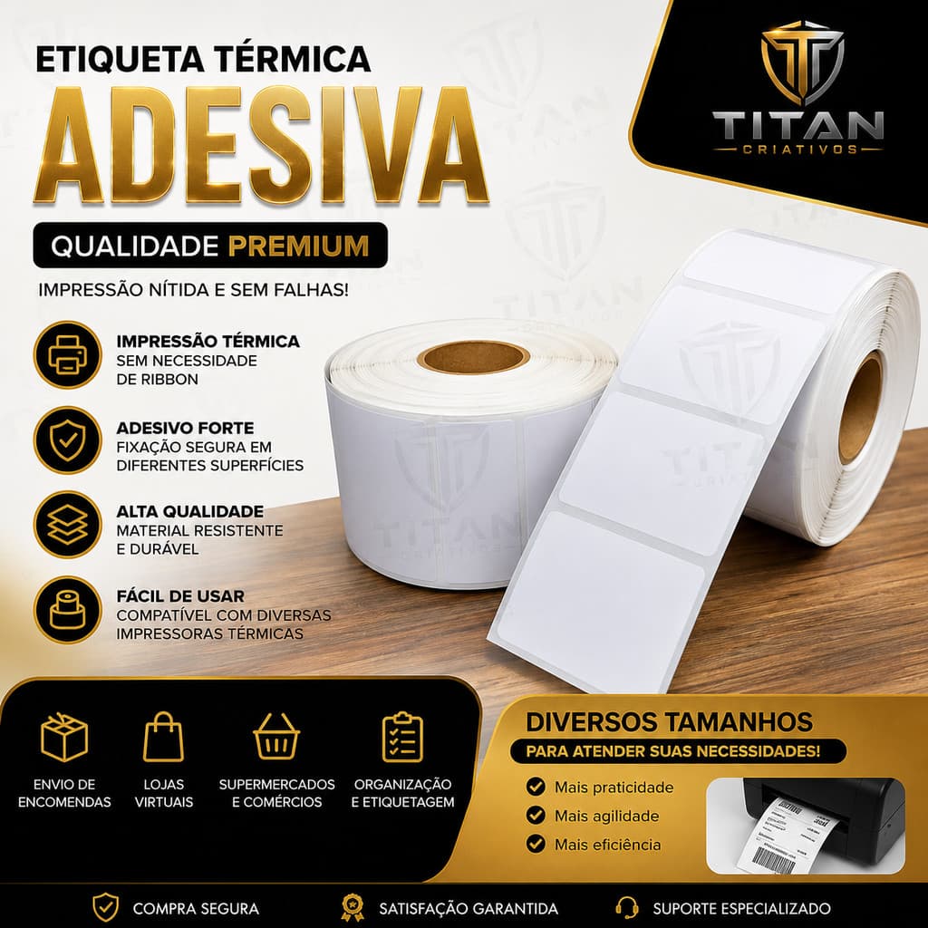 1000 Etiqueta Térmica 40x25 1 Coluna Tt510 Cc431 Cc451 Zebra
