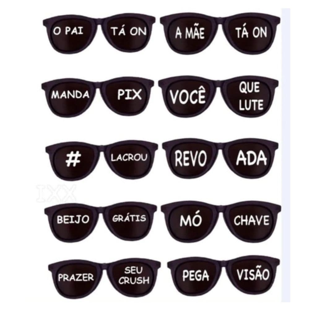 10 óculos Festa Escrito Texto Sortidos Ou Escolha