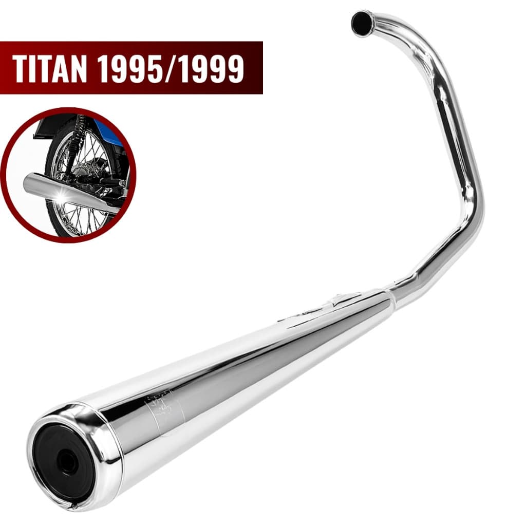 Escape Titan 125 95 96 97 98 99 Modelo Original Cromado Com Suporte